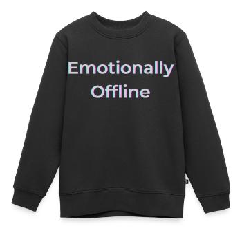 Chemise émotionnellement hors ligne – Soft Disconnected - Sweat Premium enfant bio - noir - Devant - AI Model Kid Female (0cm)