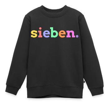 Sieben 7. Geburtstag - Kinder Premium Organic Sweatshirt - Schwarz - Vorne - AI Model Kid Female (0cm)