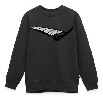 Parc éolien - Sweat Premium enfant bio - noir - Devant - AI Model Kid Female (0cm)