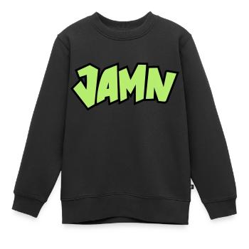 Jammin' JAMN Jamming in tha name of the Lord - Kinder Premium Organic Sweatshirt - Schwarz - Vorne - AI Model Kid Female (0cm)
