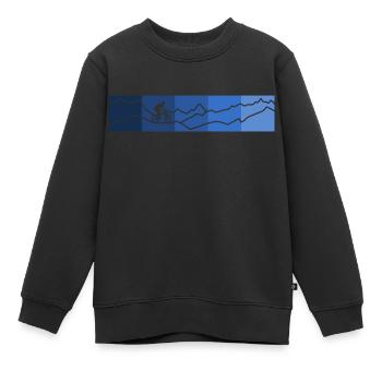 mountainbike rechtecke blue - Kinder Premium Organic Sweatshirt - Schwarz - Vorne - AI Model Kid Female (0cm)
