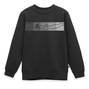 mountainbike rechtecke grau - Kinder Premium Organic Sweatshirt - Schwarz - Vorne - AI Model Kid Female (0cm)