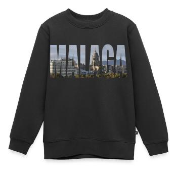 MALAGA - Kinder Premium Organic Sweatshirt - Schwarz - Vorne - AI Model Kid Female (0cm)