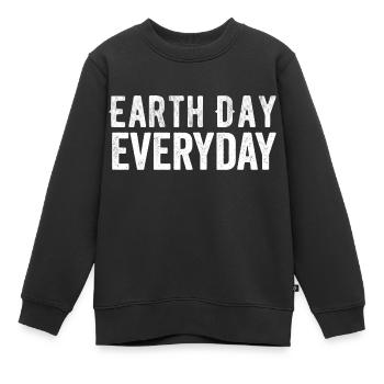 Jour de la Terre Tous les jours - Sweat Premium enfant bio - noir - Devant - AI Model Kid Female (0cm)