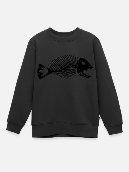 piranha - Kinder Premium Organic Sweatshirt - Schwarz