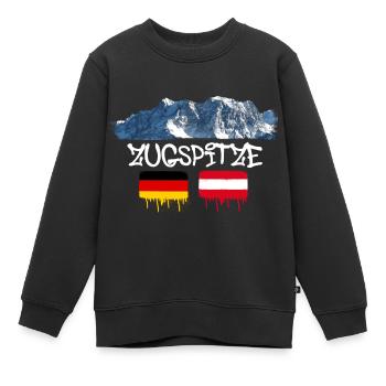 zugspitze,berg,berge,österreicht,skigebiet,ski - Kinder Premium Organic Sweatshirt - Schwarz - Vorne - AI Model Kid Female (0cm)