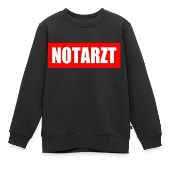 Notarzt - Kinder Premium Organic Sweatshirt - Schwarz - Vorne - AI Model Kid Female (0cm)