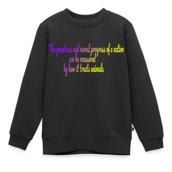 Die Größe einer Nation - Kinder Premium Organic Sweatshirt - Schwarz - Vorne - AI Model Kid Female (0cm)
