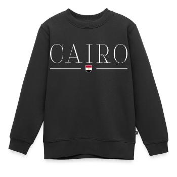 Cairo T-Shirt Outfit Design - Kids Premium Organic Sweatshirt - black - Front - AI Model Kid Female (0cm)