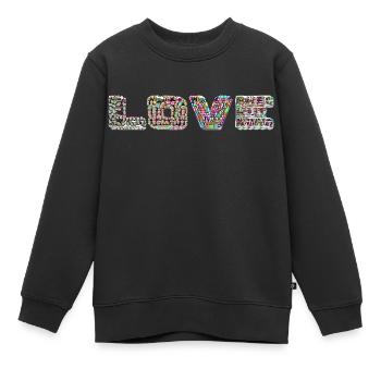 Love - Kinder Premium Organic Sweatshirt - Schwarz - Vorne - AI Model Kid Female (0cm)