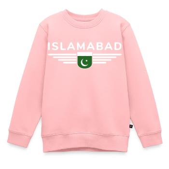 Islamabad Design – Style de la capitale - Sweat Premium enfant bio - rose - Devant - AI Model Kid Female (0cm)