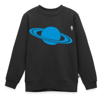 Saturn - Astronaut - Space - Sweat Premium enfant bio - noir - Devant - AI Model Kid Female (0cm)