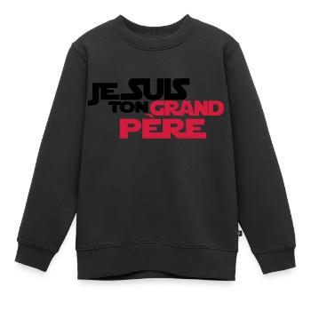 JE SUIS Ton grand père - Sweat Premium enfant bio - noir - Devant - AI Model Kid Female (0cm)