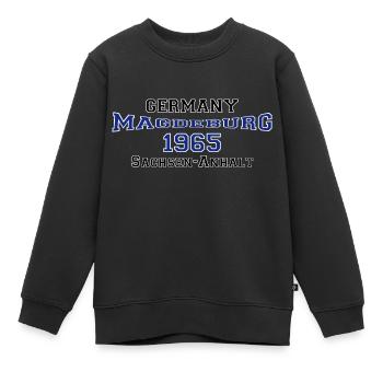 Magdeburg - Kinder Premium Organic Sweatshirt - Schwarz - Vorne - AI Model Kid Female (0cm)