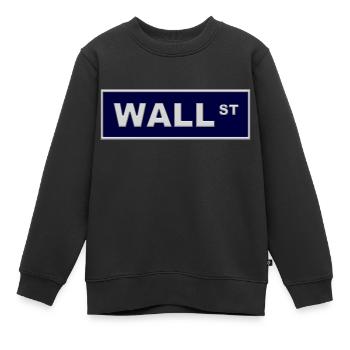 wallstreet blue - Kinder Premium Organic Sweatshirt - Schwarz - Vorne - AI Model Kid Female (0cm)