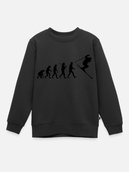 ski - skiing - Kids Premium Organic Sweatshirt - black