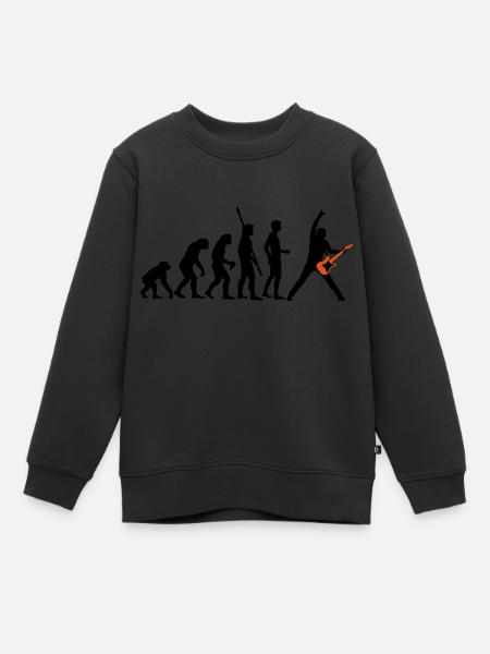 evolution_guitar_a - Sweat Premium enfant bio - noir