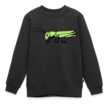 Heuschrecke - Kinder Premium Organic Sweatshirt - Schwarz - Vorne - AI Model Kid Female (0cm)