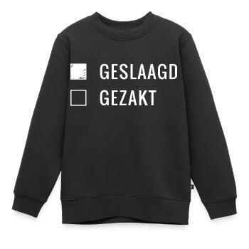 Lustiges erfolgreiches Shirt scheiterte passend ungeeignet - Kinder Premium Organic Sweatshirt - Schwarz - Vorne - AI Model Kid Female (0cm)