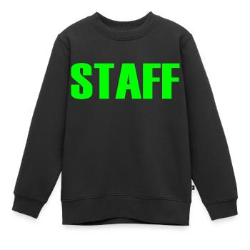 Staff - Sweat Premium enfant bio - noir - Devant - AI Model Kid Female (0cm)