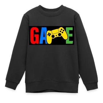 Konsole - Kinder Premium Organic Sweatshirt - Schwarz - Vorne - AI Model Kid Female (0cm)