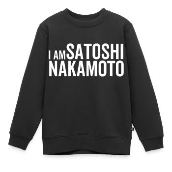 Ich bin Satoshi Nakamoto - Kinder Premium Organic Sweatshirt - Schwarz - Vorne - AI Model Kid Female (0cm)