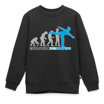 Evolution patinage sur glace, patinage sur glace, patinage sur glace - Sweat Premium enfant bio - noir - Devant - AI Model Kid Female (0cm)