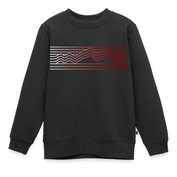 montagnes simples - Sweat Premium enfant bio - noir - Devant - AI Model Kid Female (0cm)