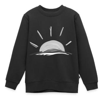 soleil coucher de soleil symbole de la mer lever du soleil - Sweat Premium enfant bio - noir - Devant - AI Model Kid Female (0cm)