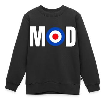 Mod - Kinder Premium Organic Sweatshirt - Schwarz - Vorne - AI Model Kid Female (0cm)
