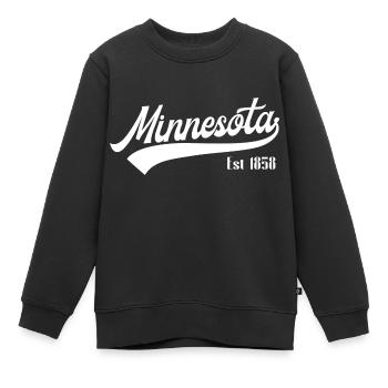 Minnesota - Kinder Premium Organic Sweatshirt - Schwarz - Vorne - AI Model Kid Female (0cm)
