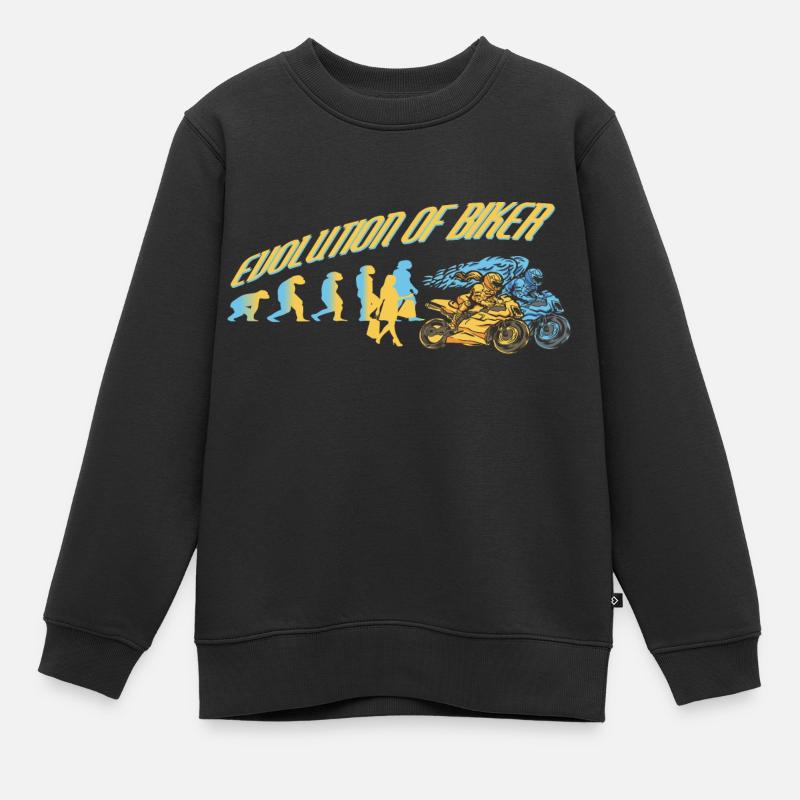 Evolution Moto de course de moto - Sweat Premium enfant bio - noir