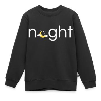 Nacht originelles Geschenk - Kinder Premium Organic Sweatshirt - Schwarz - Vorne - AI Model Kid Female (0cm)