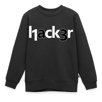 Hacker - Kinder Premium Organic Sweatshirt - Schwarz - Vorne - AI Model Kid Female (0cm)