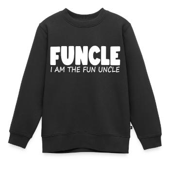 funcle fun oncle - Sweat Premium enfant bio - noir - Devant - AI Model Kid Female (0cm)