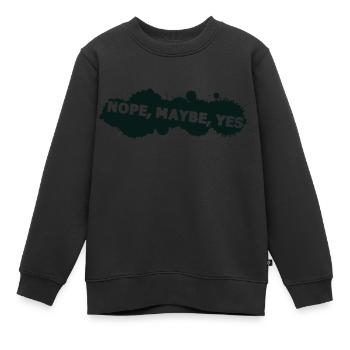 nope peut-être oui - Sweat Premium enfant bio - noir - Devant - AI Model Kid Female (0cm)