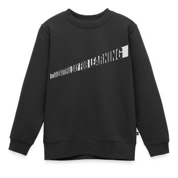 beautiful day for learning - Kids Premium Organic Sweatshirt - black - Front - AI Model Kid Female (0cm)