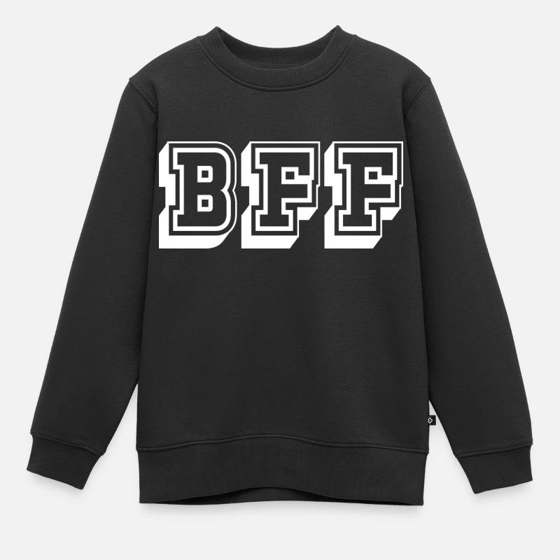 BFF Tshirt blanc - Sweat Premium enfant bio - noir