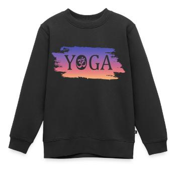 Yoga Geschenkidee - Kinder Premium Organic Sweatshirt - Schwarz - Vorne - AI Model Kid Female (0cm)