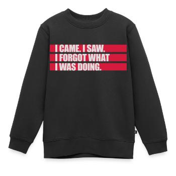 I came saw forget - Kinder Premium Organic Sweatshirt - Schwarz - Vorne - AI Model Kid Female (0cm)