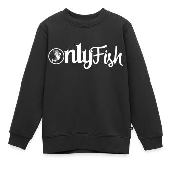 Seulement du poisson - Sweat Premium enfant bio - noir - Devant - AI Model Kid Female (0cm)