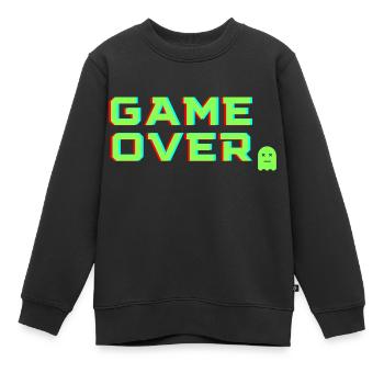 Game over - Sweat Premium enfant bio - noir - Devant - AI Model Kid Female (0cm)