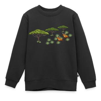Safari Zoo Animal Safari Zoo - Kinder Premium Organic Sweatshirt - Schwarz - Vorne - AI Model Kid Female (0cm)