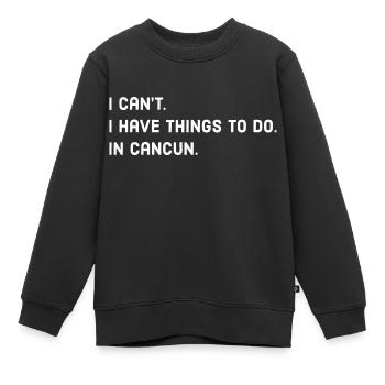 Cancun - Kinder Premium Organic Sweatshirt - Schwarz - Vorne - AI Model Kid Female (0cm)