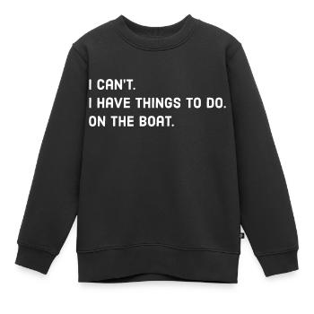 Boot - Kinder Premium Organic Sweatshirt - Schwarz - Vorne - AI Model Kid Female (0cm)