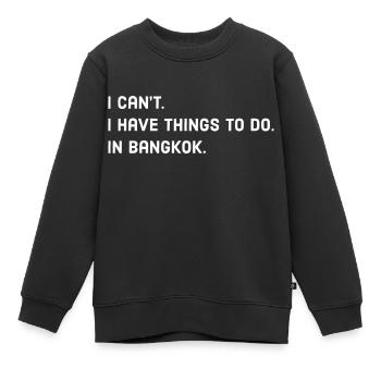 Citation de Bangkok - Sweat Premium enfant bio - noir - Devant - AI Model Kid Female (0cm)