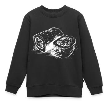 Sushi dessiné à la main - Sweat Premium enfant bio - noir - Devant - AI Model Kid Female (0cm)