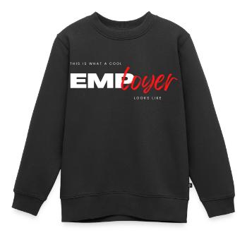 Lustige Chef Sprüche Cooler Cheffe Arbeitgeber - Kinder Premium Organic Sweatshirt - Schwarz - Vorne - AI Model Kid Female (0cm)