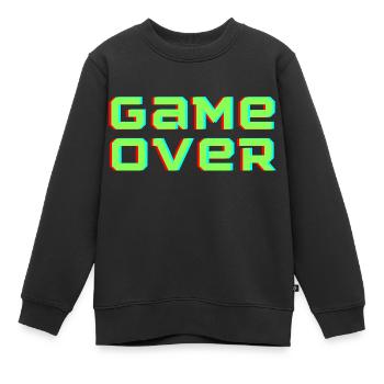 Game over - Kinder Premium Organic Sweatshirt - Schwarz - Vorne - AI Model Kid Female (0cm)
