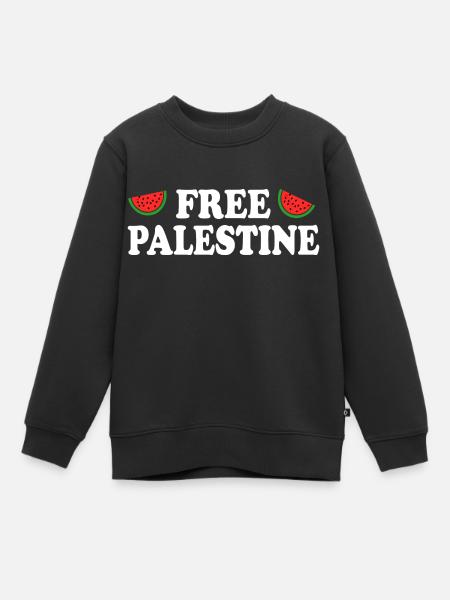 Free palestine - Sweat Premium enfant bio - noir